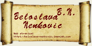 Beloslava Nenković vizit kartica
